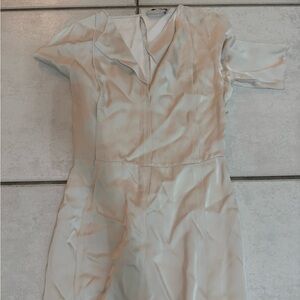 Altuzarra Cream Sheath Mini Dress with Sailor Collar